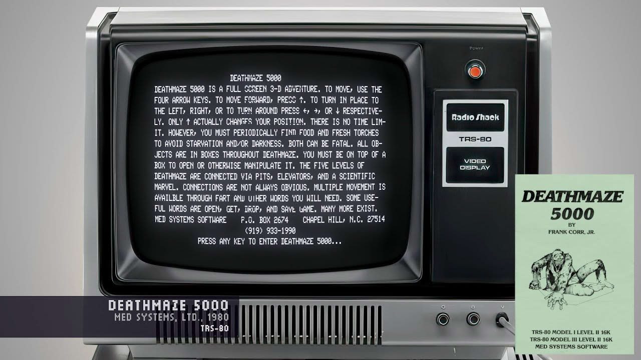 Deathmaze 5000 - Med Systems Software, 1980 - TRS-80 (4K)