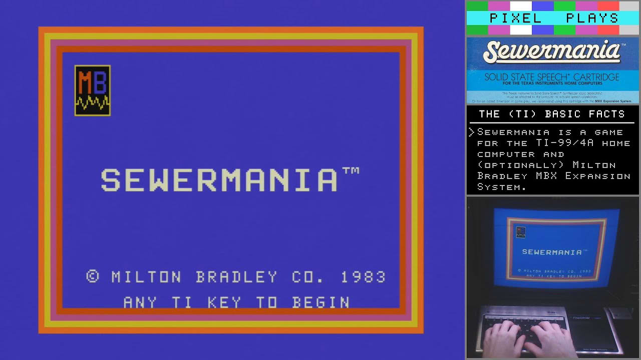 Gameplay: Sewermania (Milton Bradley, 1983) for the TI-99/4A (with speech!)