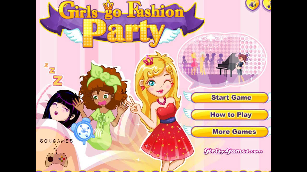 Play girls go fashion party flash game