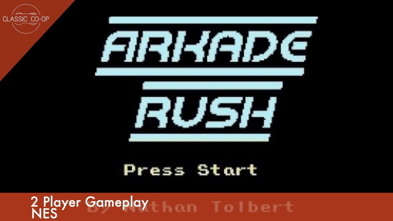 Arkade Rush | 2 Player Co-op Gameplay | NES Homebrew | Mister FPGA