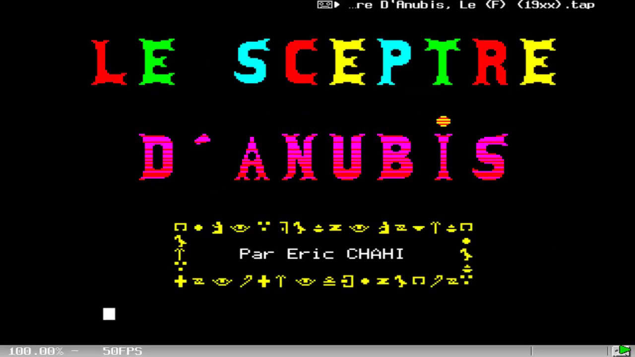 Le Sceptre d'anubis PROBLEM Eric Chahi TANGERINE ORIC 1 ATMOS PRAVETZ 8D STRATOS IQ64 TELESTRAT NOVA